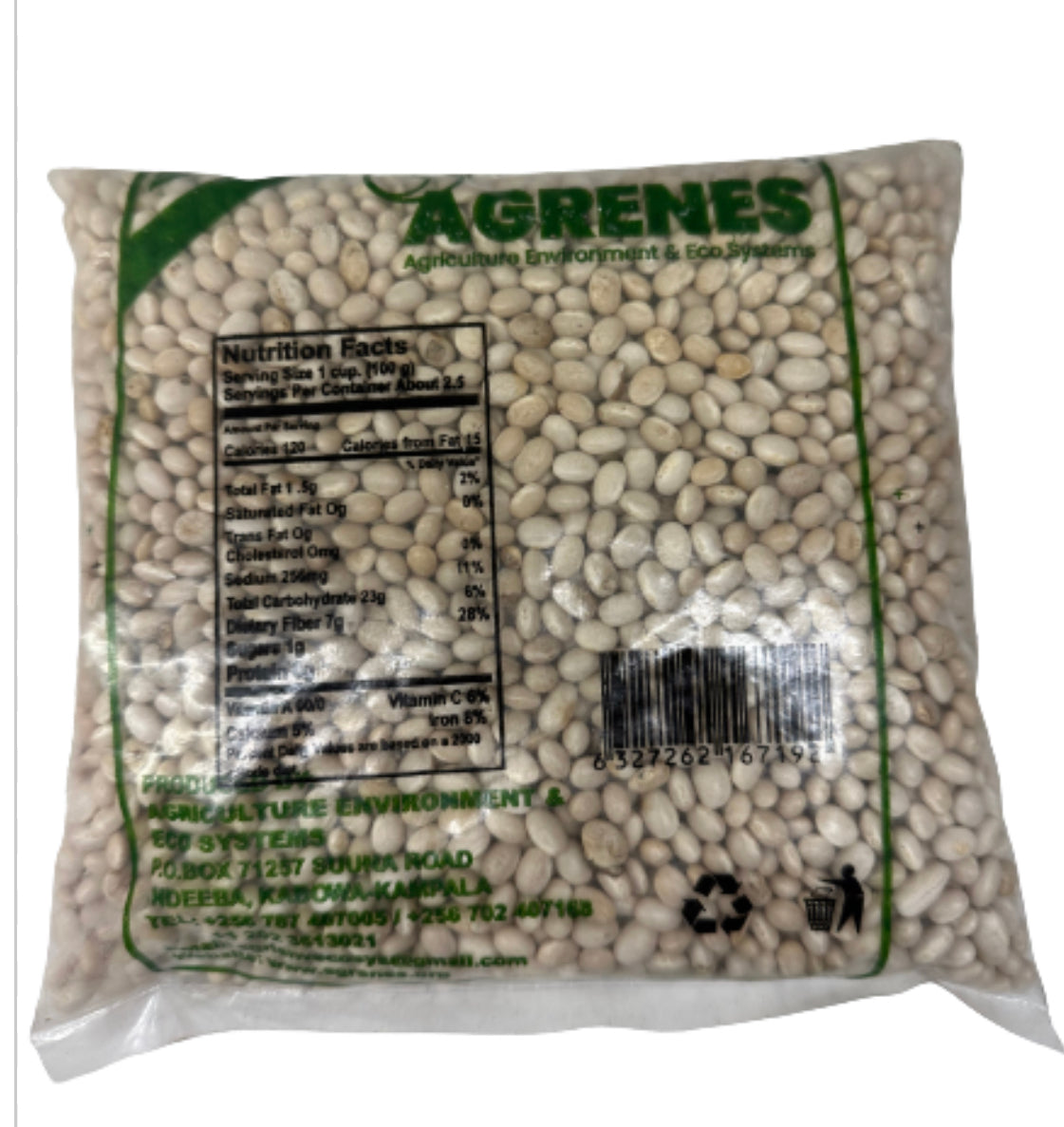 Ugandan White Beans (navy beans) 1kg - Brand (Agrenes)