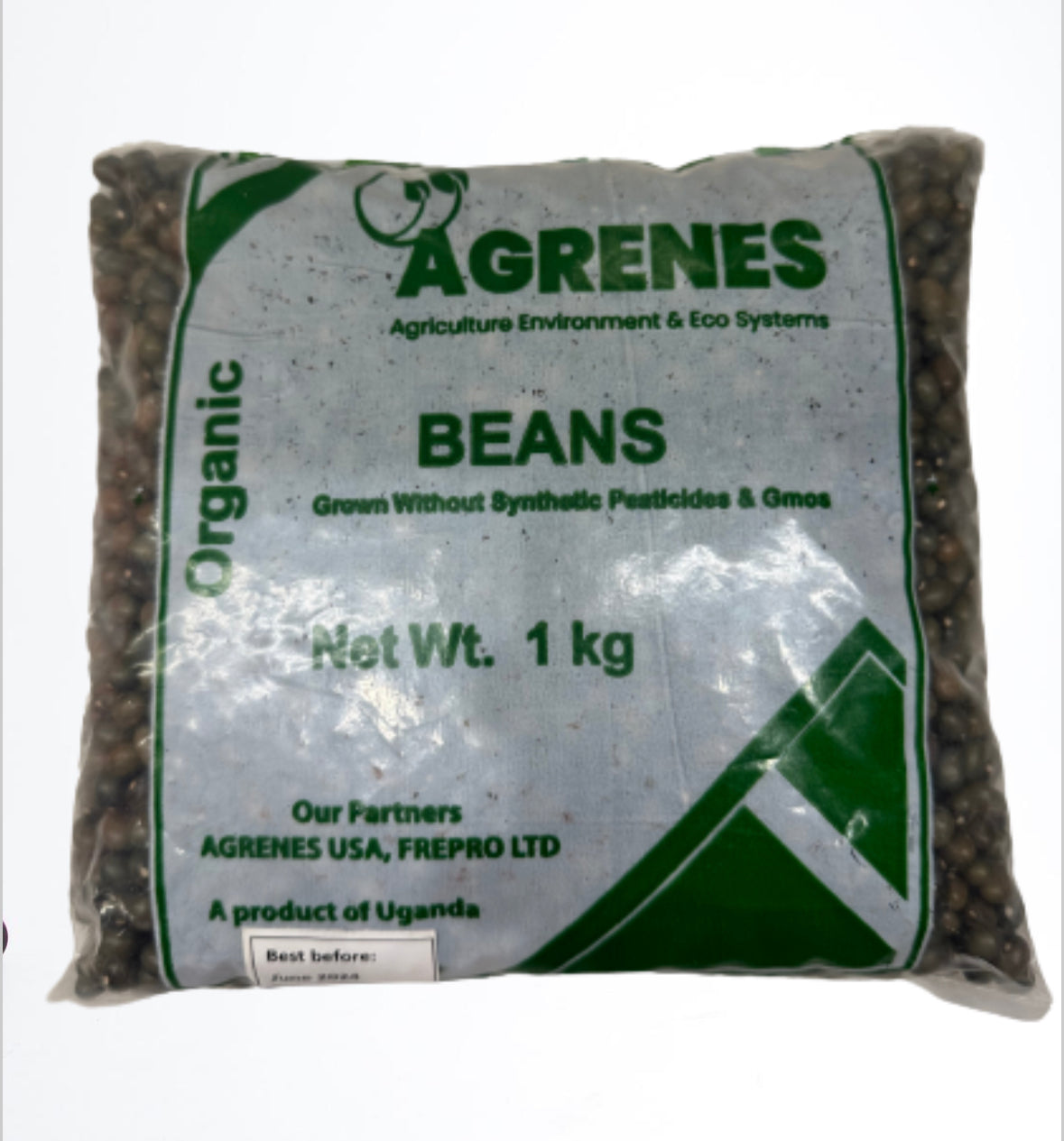 Ugandan Dark Green Beans 1KG- Brand (Agrenes)