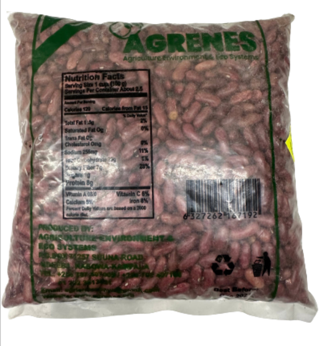 Ugandan Red Kidney Beans 1KG - Brand (Agrenes)